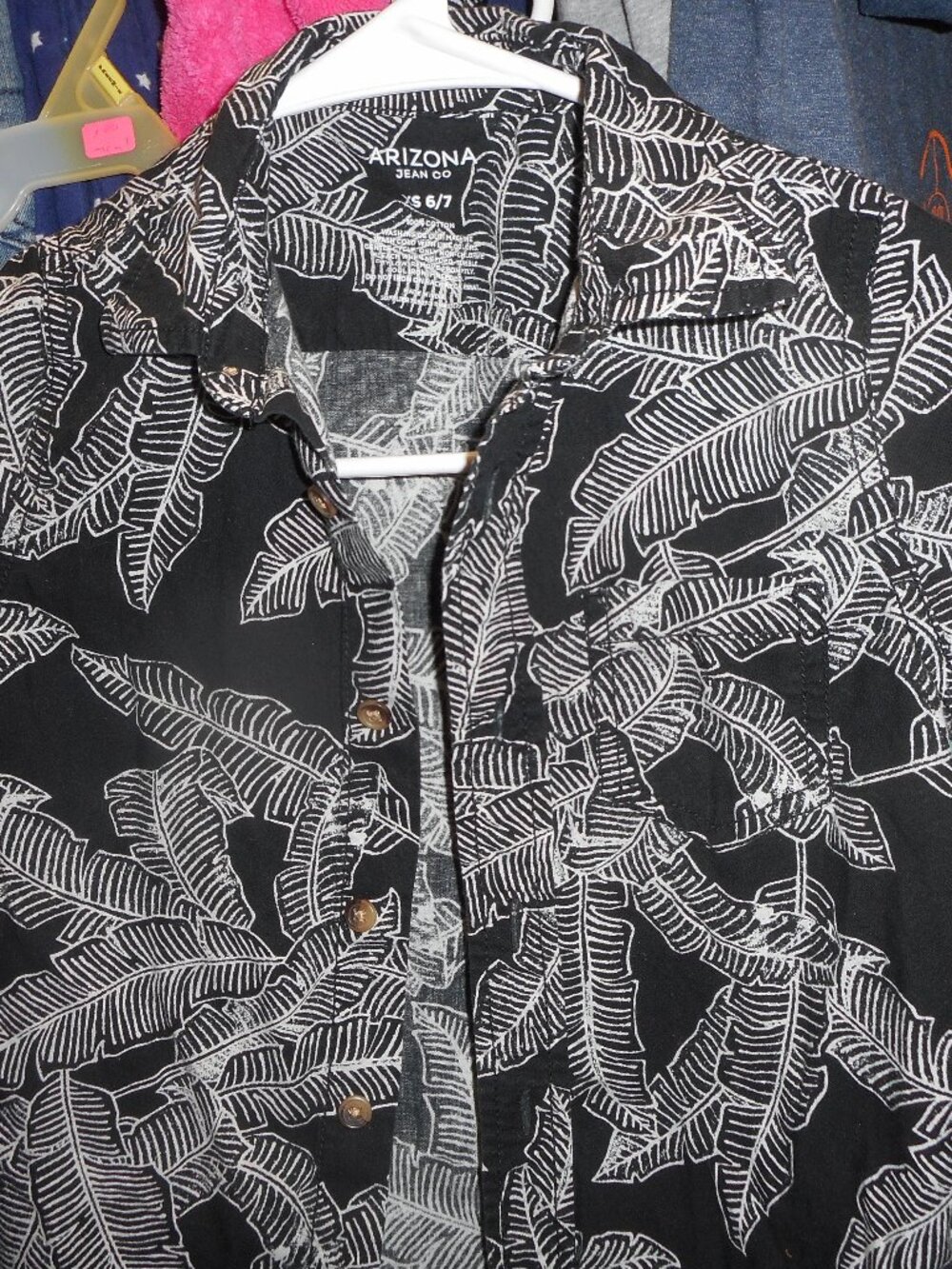 ARIZONA- boys, SHORT sleeve, shirt w/collar, front breast pocket, sz XS 6/7